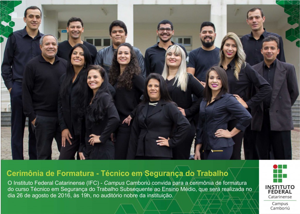 Convite Curso Técnico em Segurança do Trabalho 26 08 16