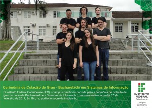 Convite curso Bacharelado em Sistemas de Informação fev 2017