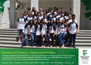 Convite curso Técnico em Informática 2017