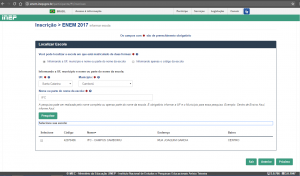 ENEM Localização da Escola