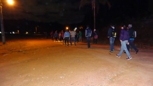 Alunos do período noturno conhecendo as dependências do campus