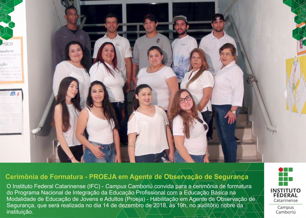 Convite PROEJA em Agente de Observação de Segurança